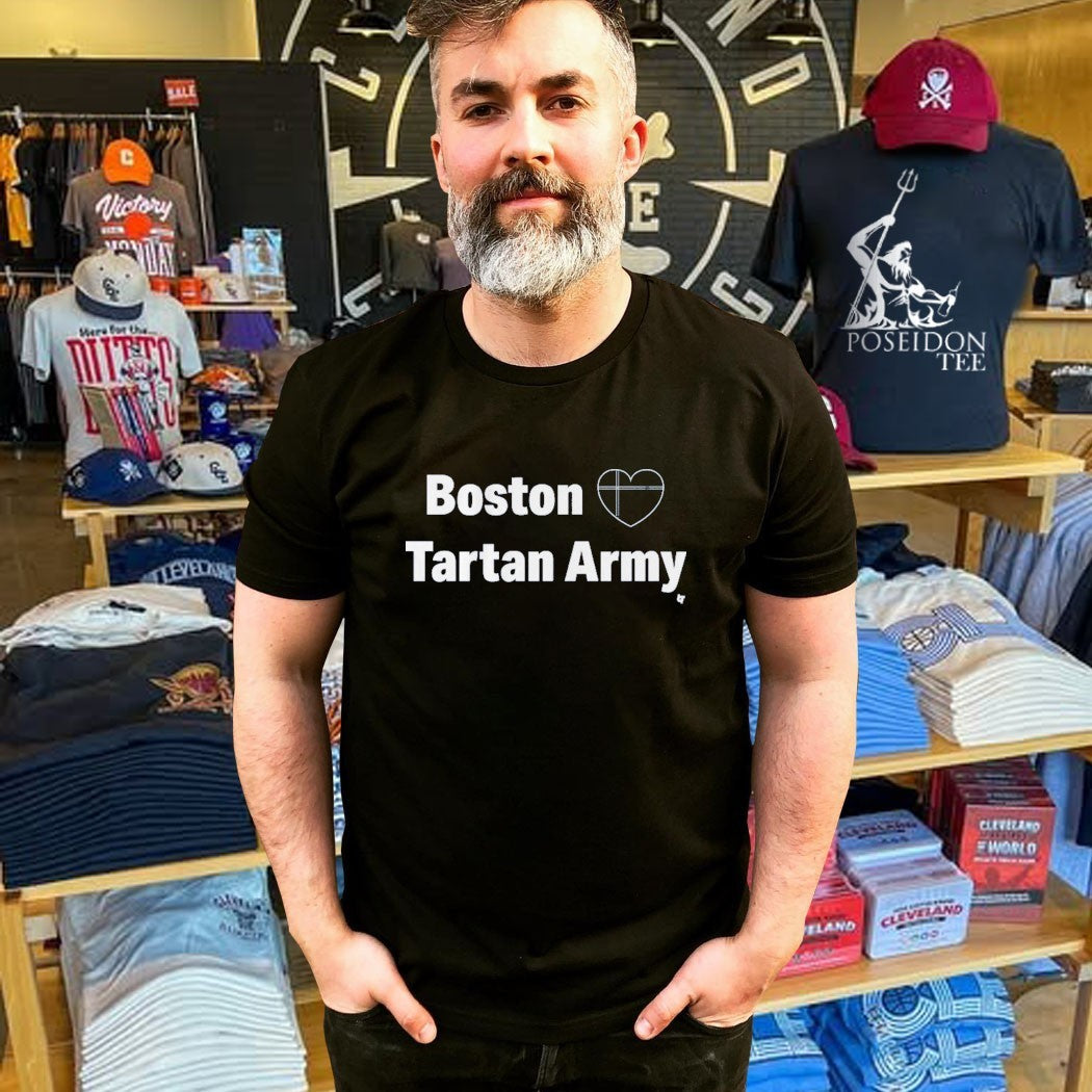 Boston Heart Tartan Army T-shirt