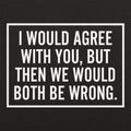 I Would Agree With You But Then We Would Both Be Wrong