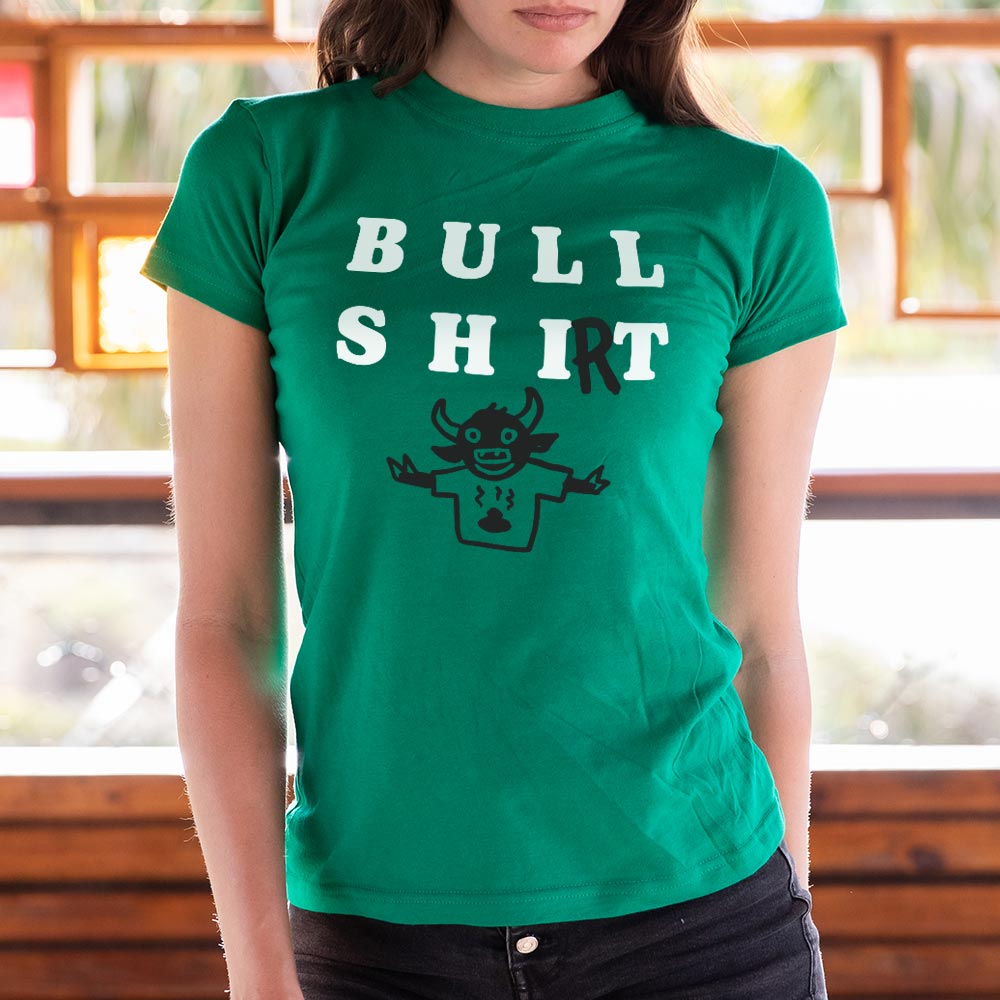 Bull Shirt Funny Pun with Cartoon Bull Wearing Shirt