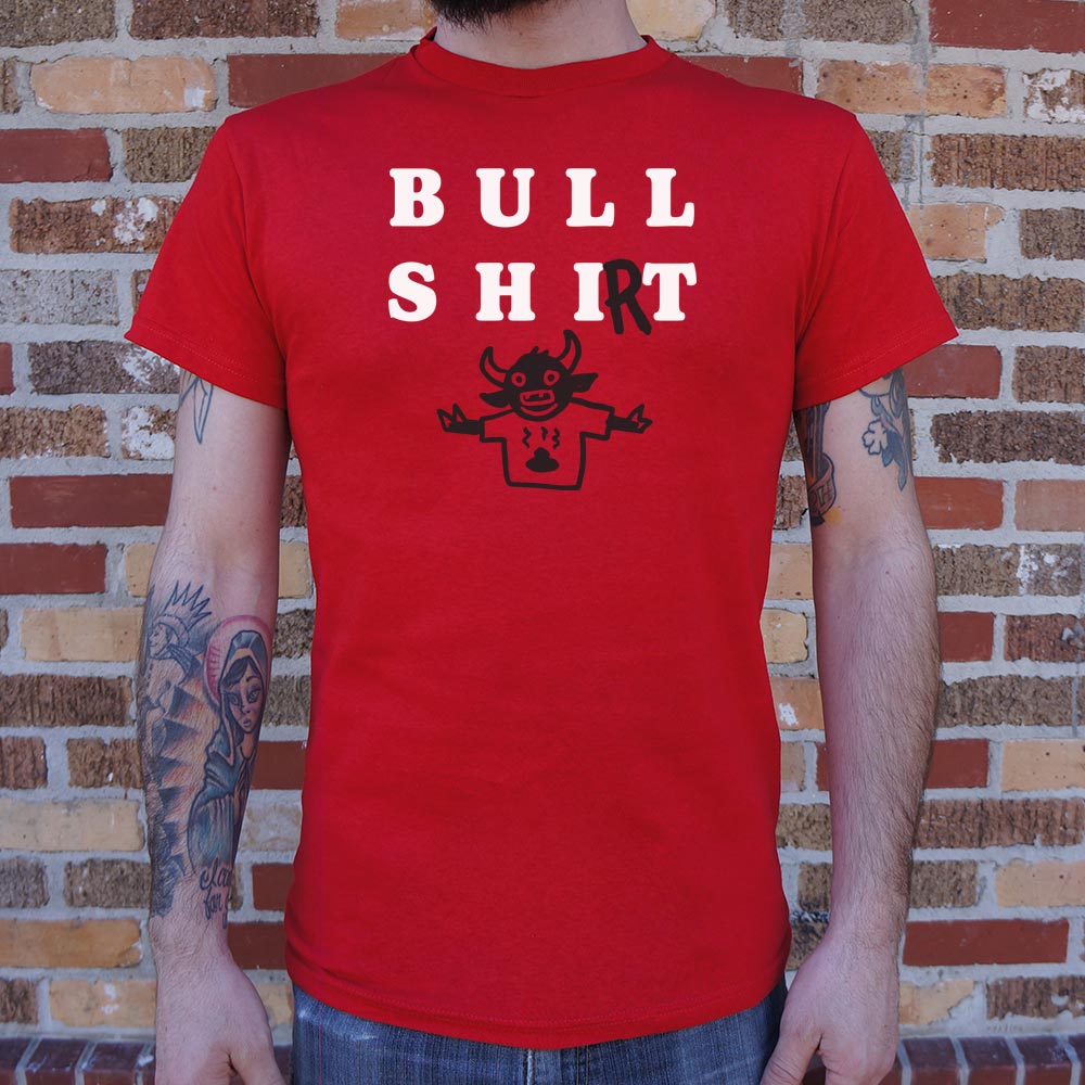 Bull Shirt Funny Pun with Cartoon Bull Wearing Shirt