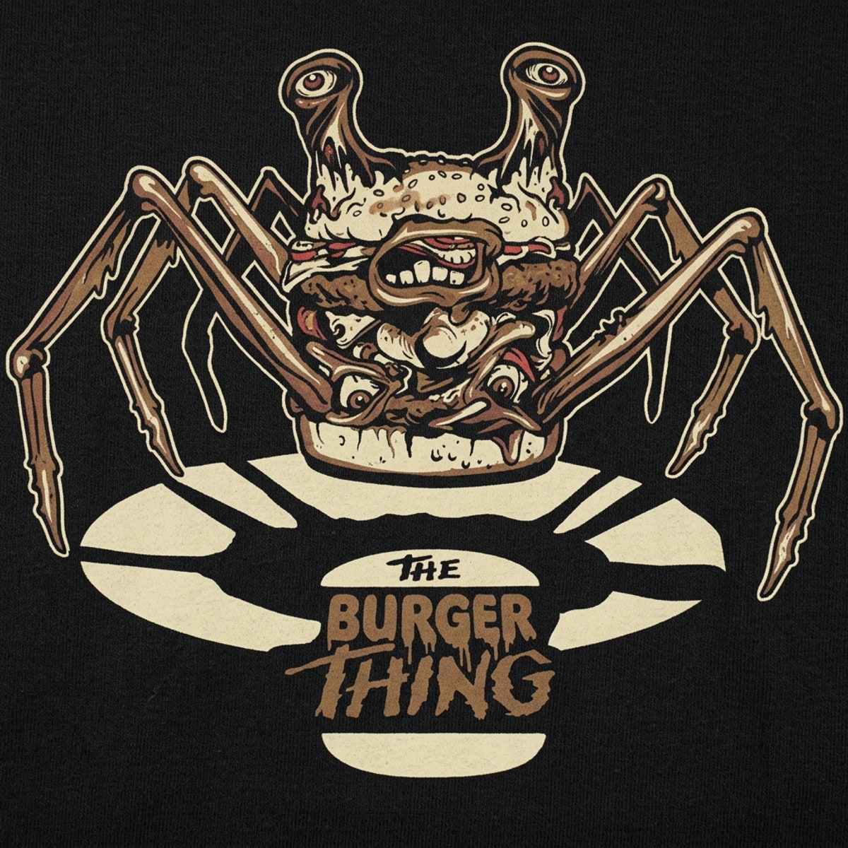 Burger Thing Spider Legged Monster Burger Creature
