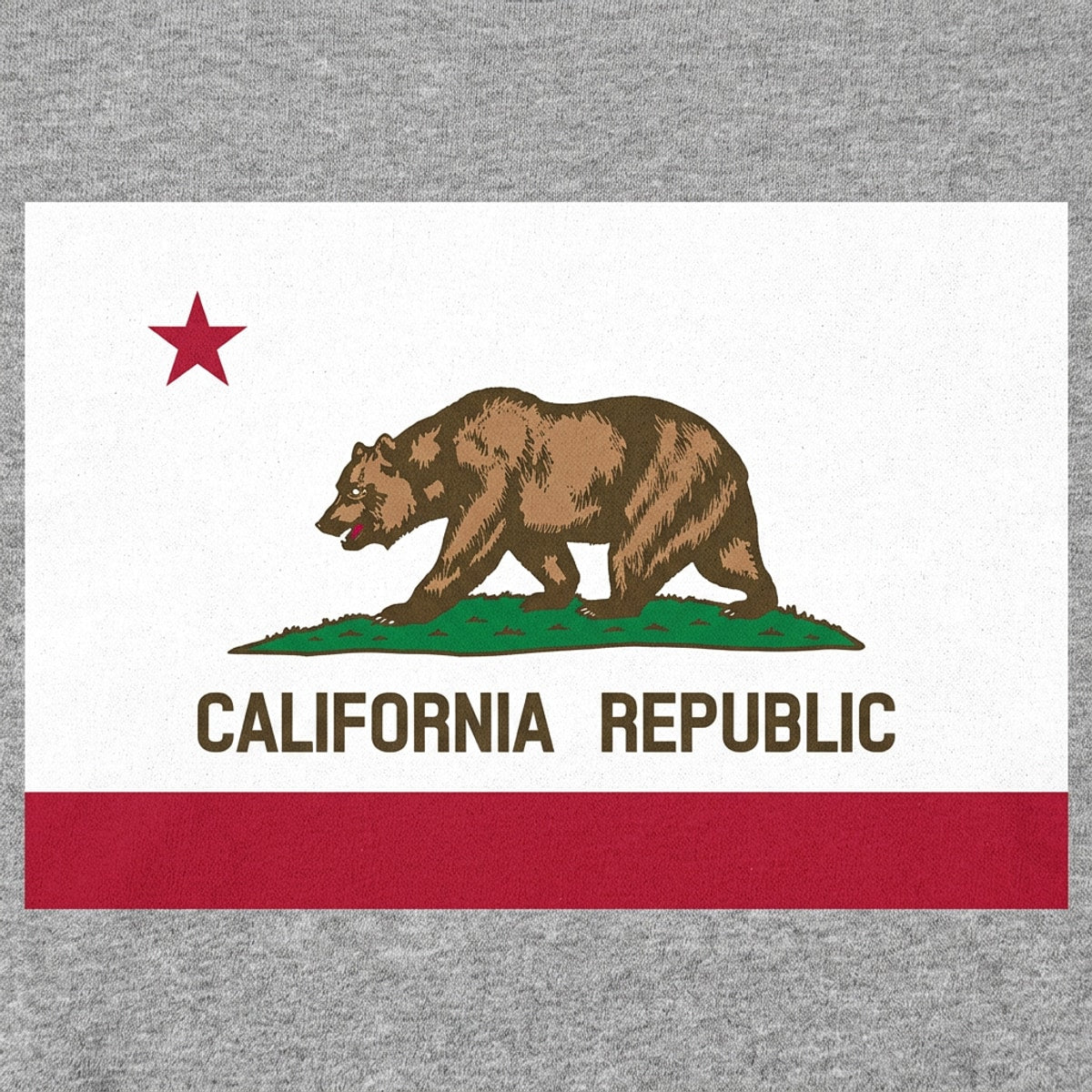 California Republic Flag with Bear and Star