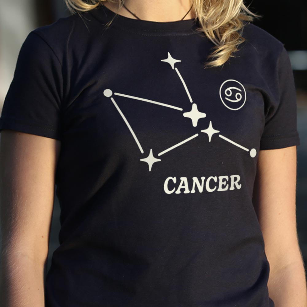 Cancer Constellation Zodiac Sign with Stars and Crab Symbol