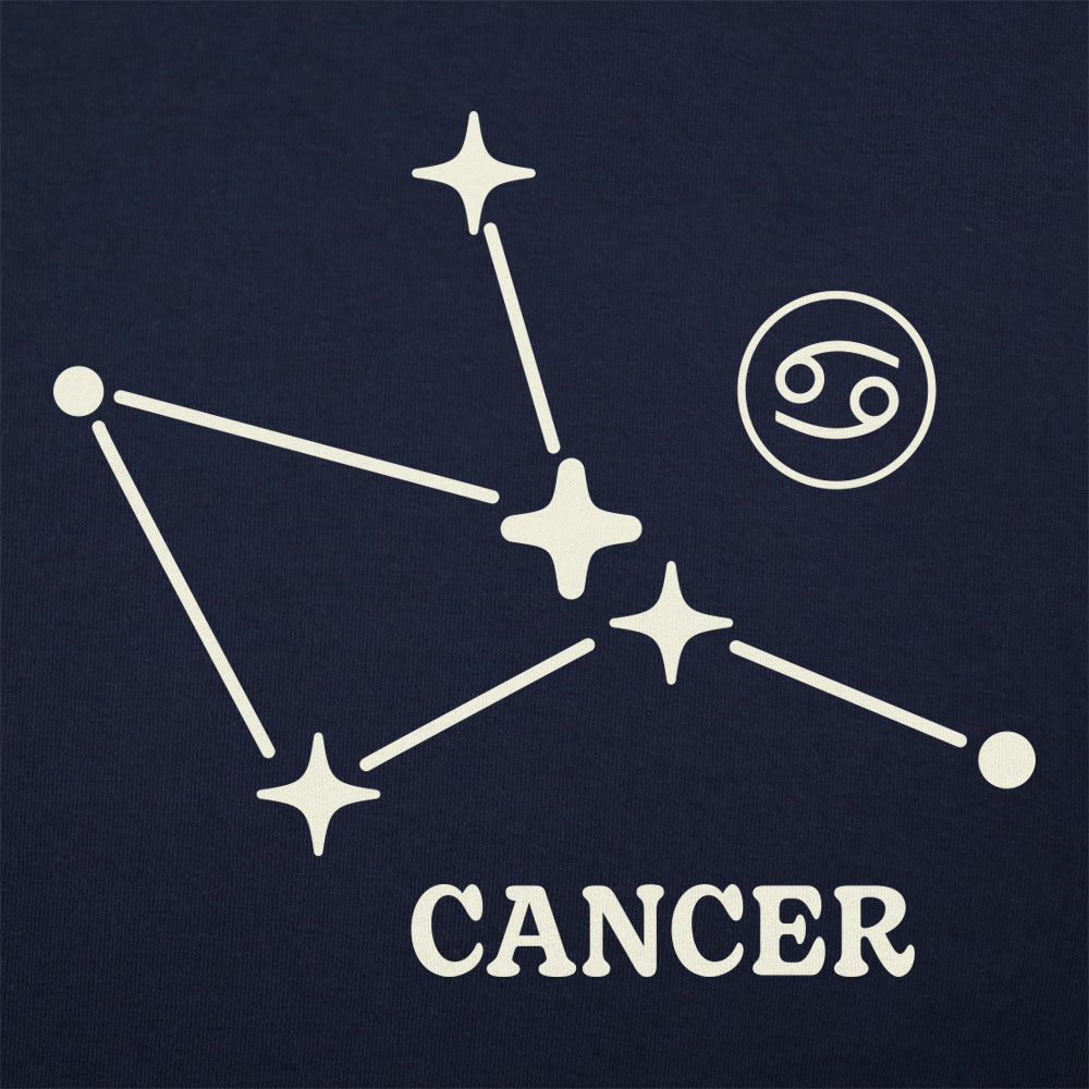 Cancer Constellation Zodiac Sign with Stars and Crab Symbol