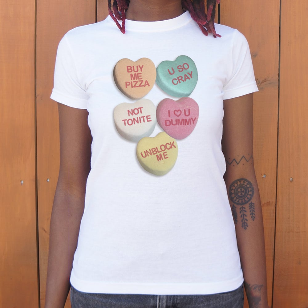 Candy Hearts with Sassy Sayings Graphic