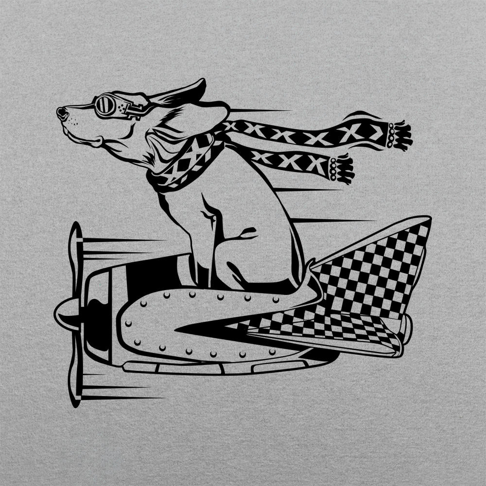 Canine Aviator Dog Pilot Flying a Vintage Plane