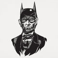Caped Emancipator Abe Lincoln Bat Hero Mashup
