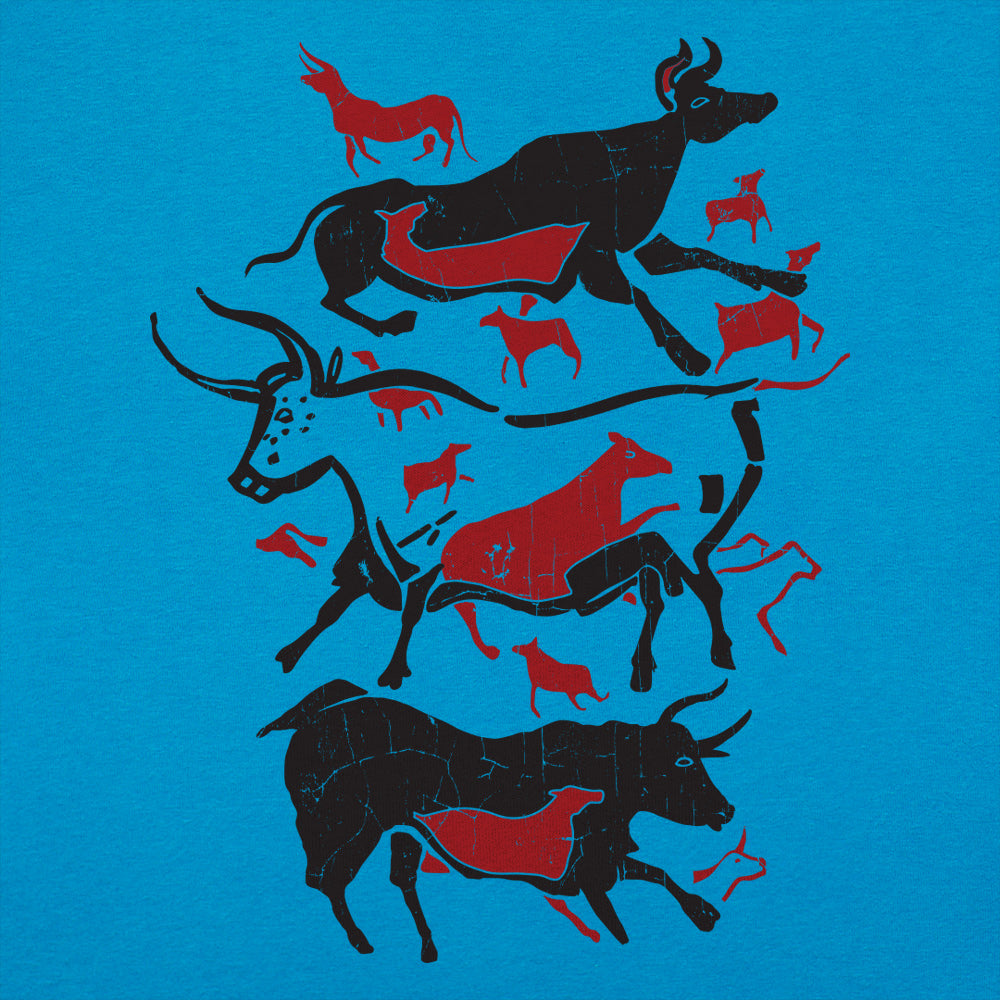 Cave Art Bulls Prehistoric Lascaux Cave Painting