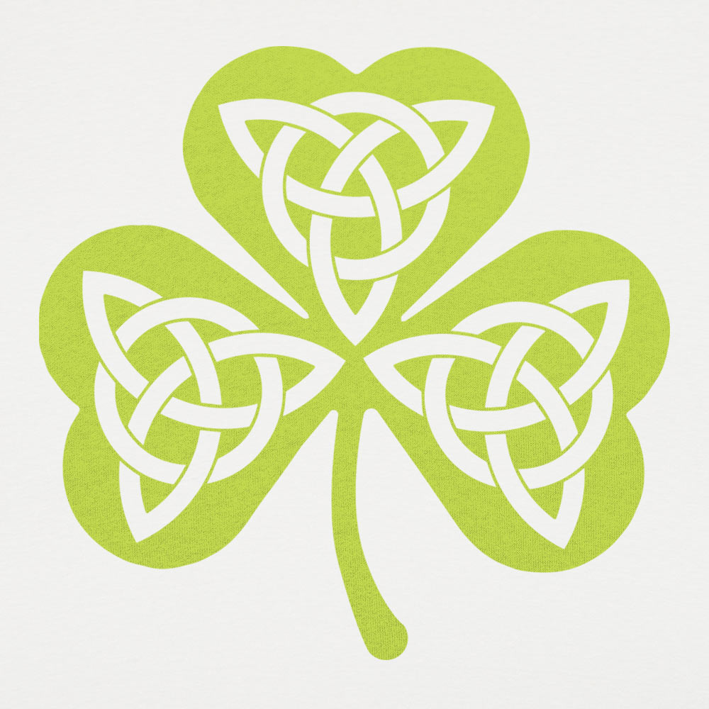 Celtic Shamrock with Trinity Knots Graphic