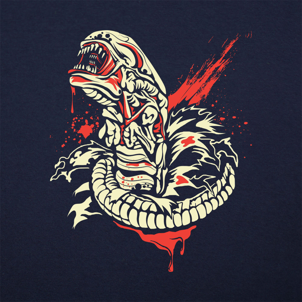 Chest Burstin' Alien Bloody Space Creature Bursting Out