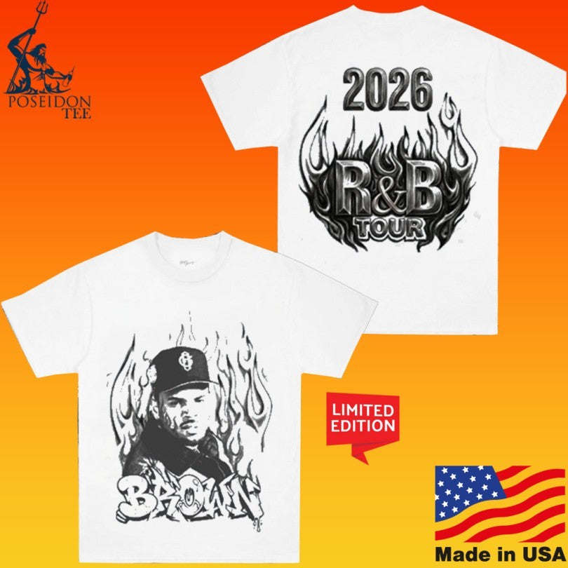 Chris Brown R&b Tour Flame T-shirt