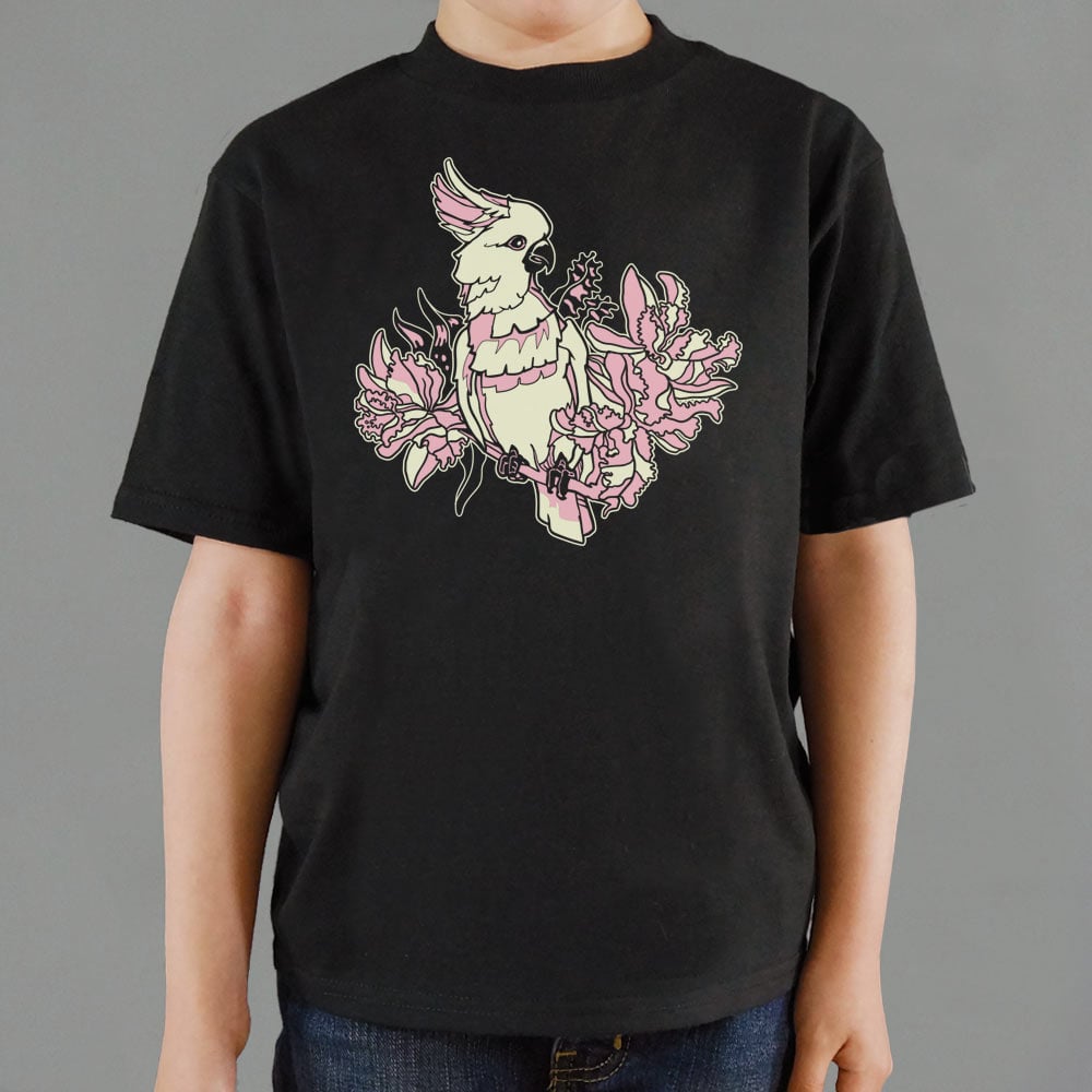 Cockatoo in Tropical Flowers Graphic