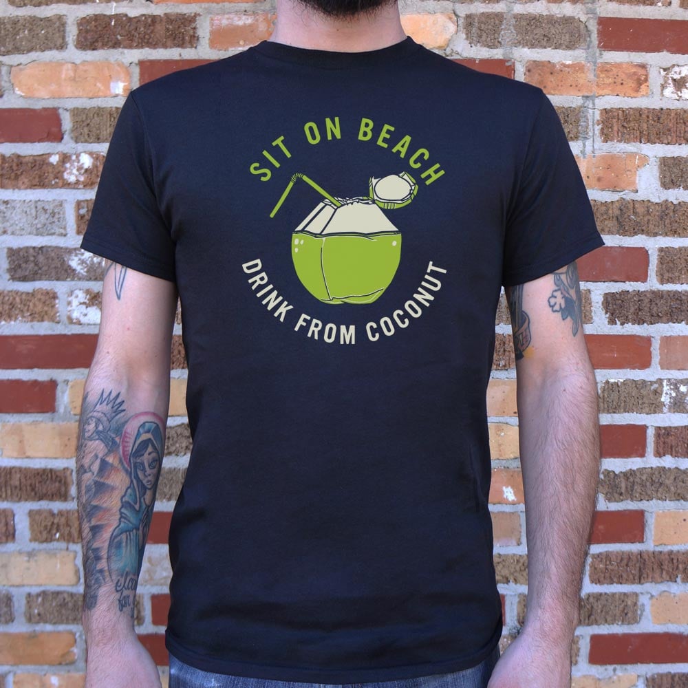 Sit On Beach Drink From Coconut