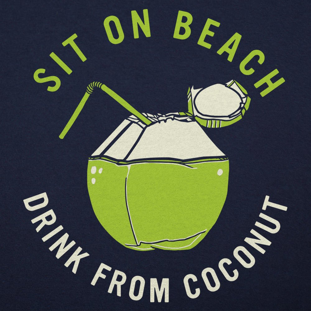 Sit On Beach Drink From Coconut