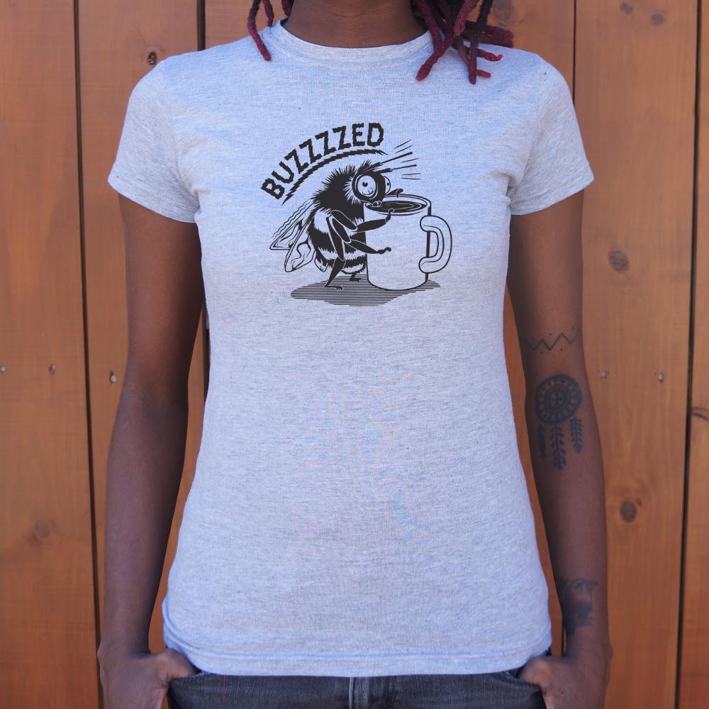 Buzzed Bee Drinking Coffee