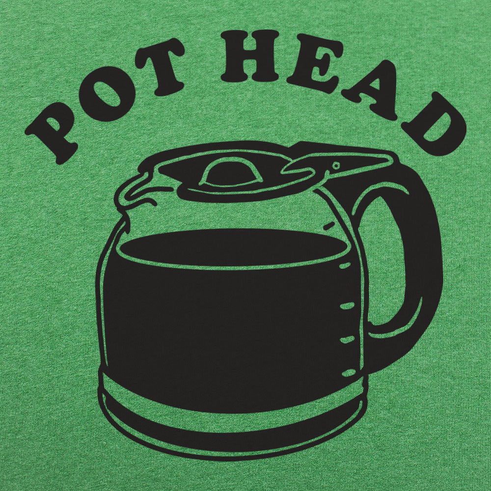 Pot Head Coffee Pun with Coffee Pot Carafe