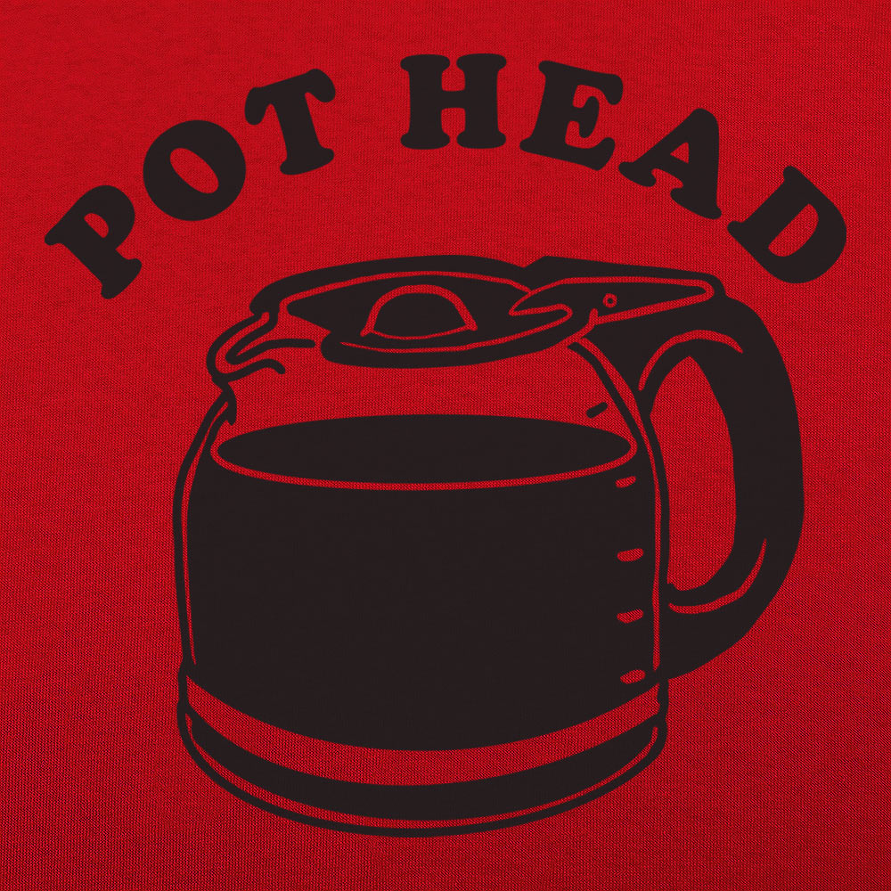 Pot Head Coffee Pun with Coffee Pot Carafe