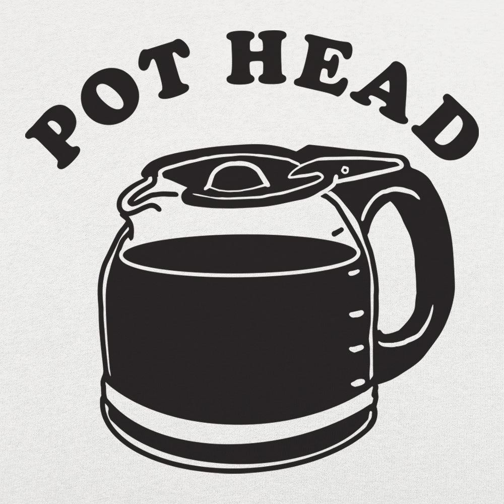 Pot Head Coffee Pun with Coffee Pot Carafe