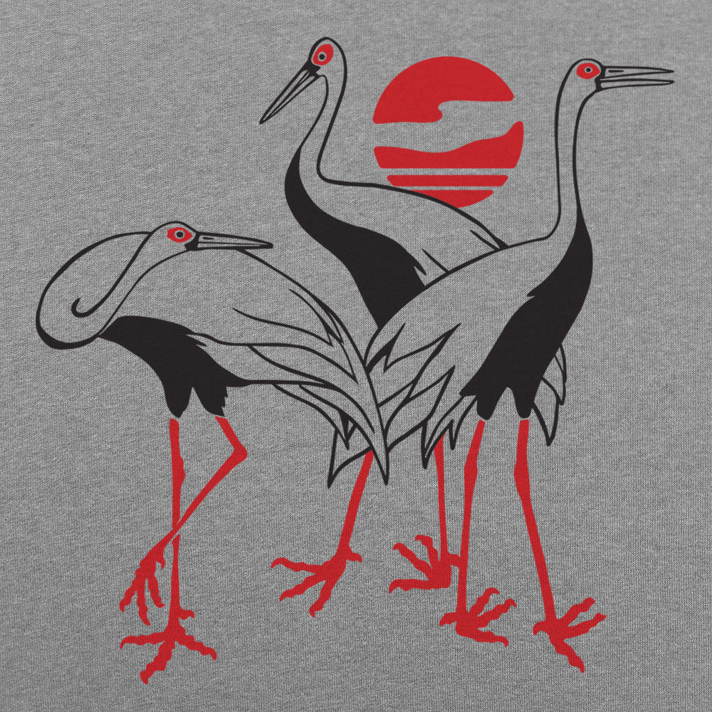 Japanese Cranes Graphic