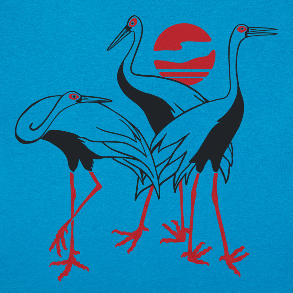 Japanese Cranes Graphic
