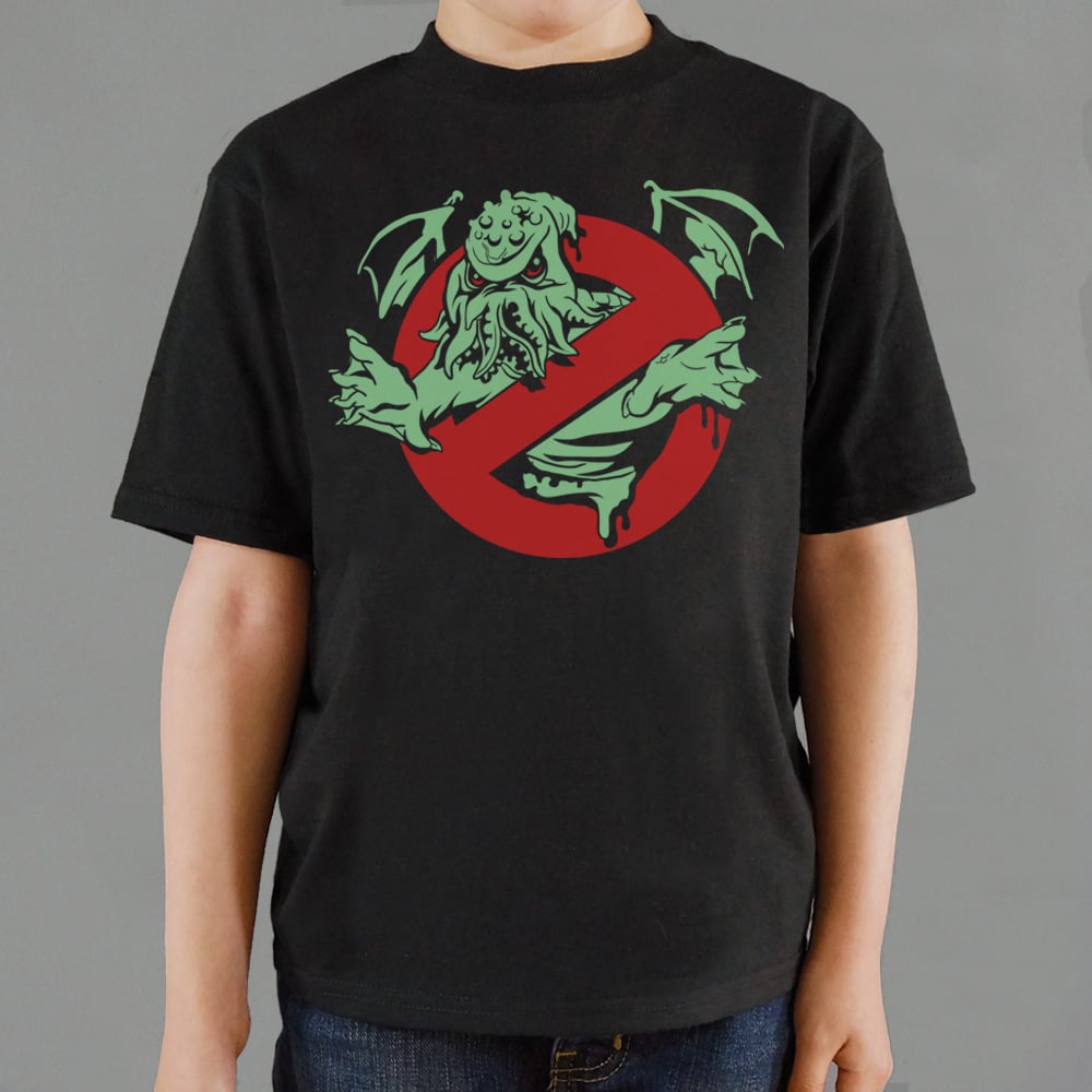 Cthulhu Buster Tentacled Monster in No Ghost Logo