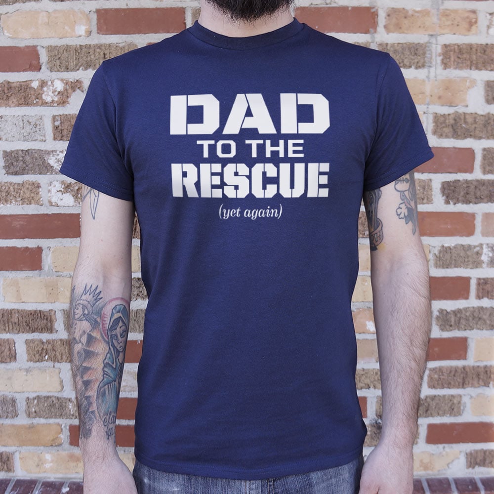 Dad To The Rescue Superhero Dad Design