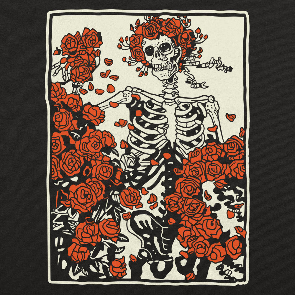 Dead and Roses Skeleton Retro Graphic