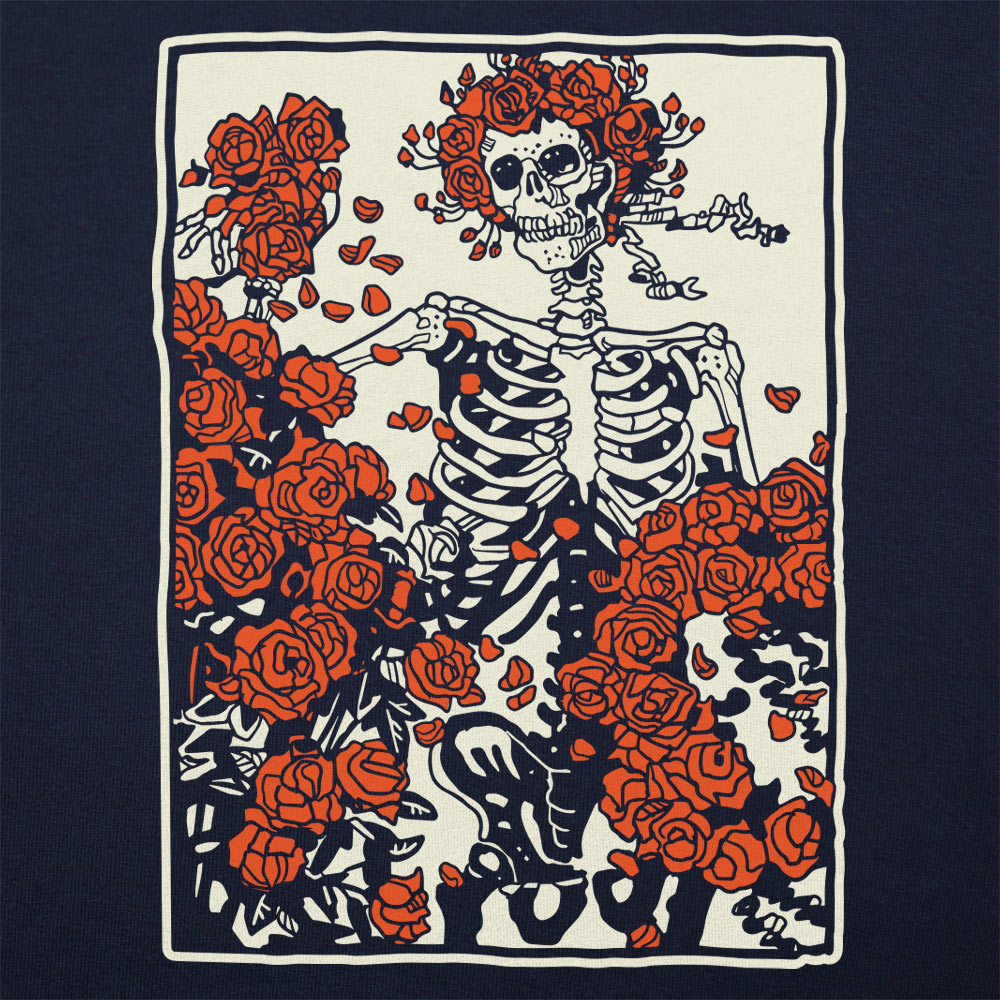 Dead and Roses Skeleton Retro Graphic