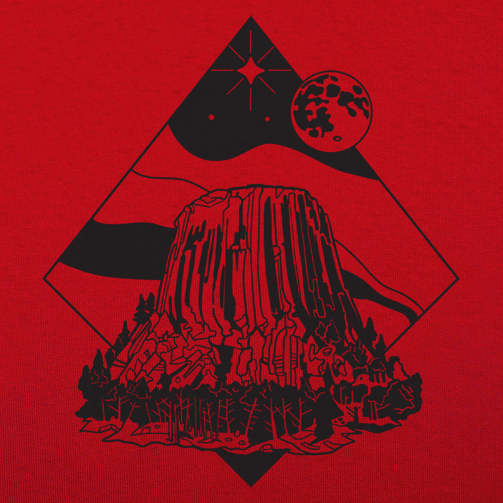 Devil's Tower Retro Graphic