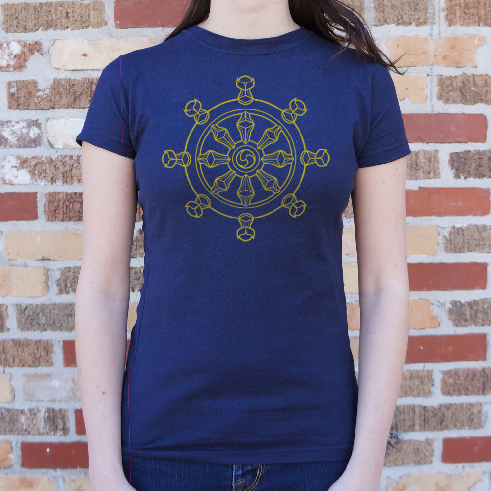 Dharma Wheel Eight Spoked Buddhist Symbol