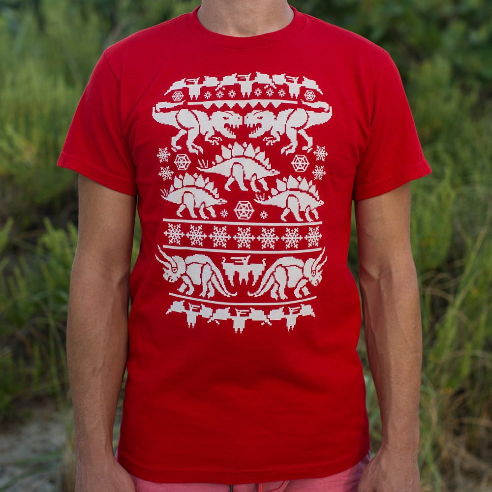 Ugly Dinosaur Sweater Pattern T-Rex and Triceratops