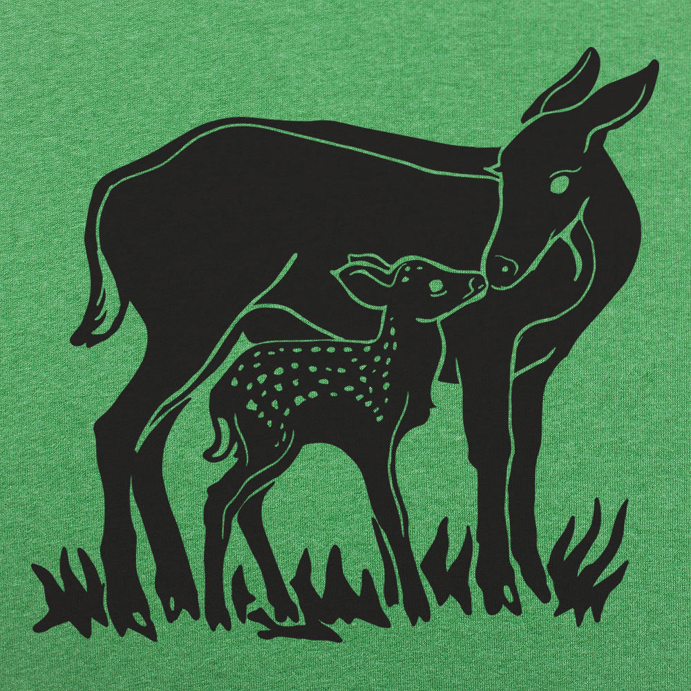 Doe And Fawn Deer Mother and Baby Graphic