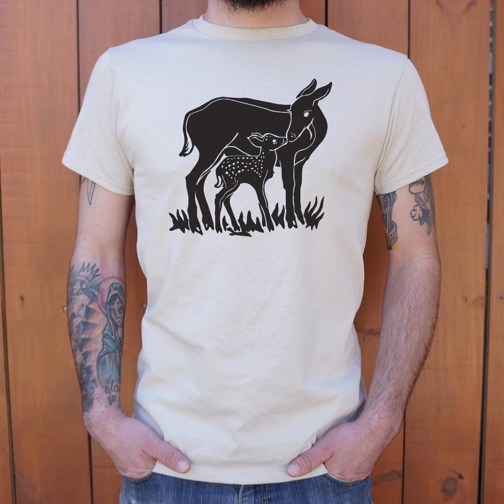 Doe And Fawn Deer Mother and Baby Graphic