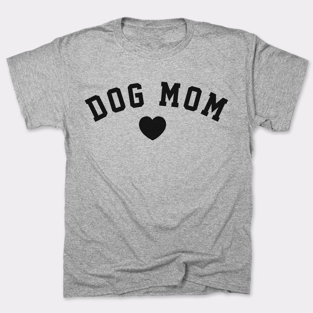 Dog Mom with Heart Varsity Text