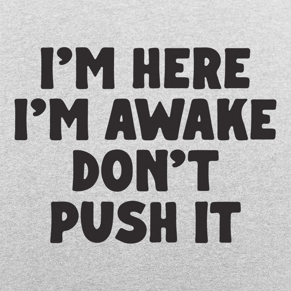 I'm Here I'm Awake Don't Push It