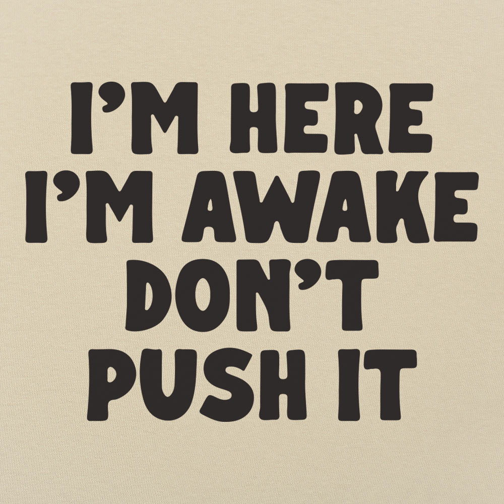I'm Here I'm Awake Don't Push It