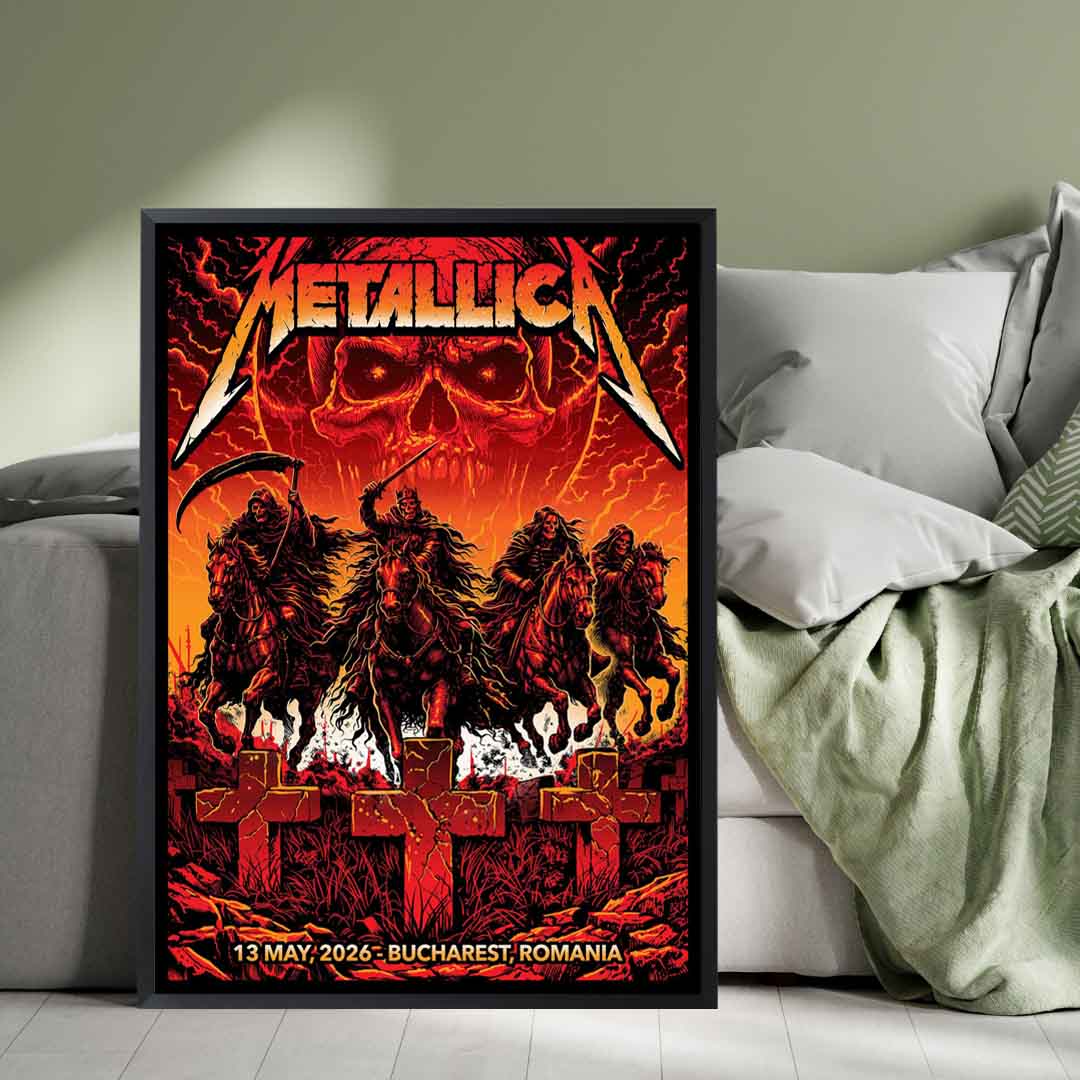 Metallica M72 Bucharest Arena Nationala, Romania May 13, 2026 The Four Horsemen limited-edition poster by Maxx242