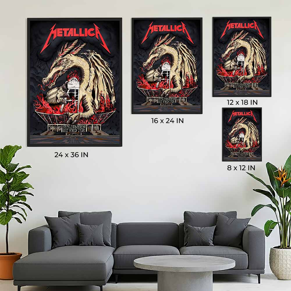 Metallica Chorzow Dragon Poster – Limited Edition M72 World Tour Art