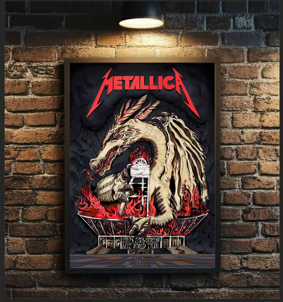 Metallica M72 World Tour Chorzow 2026 Pop-Up Poster by Karol Banach