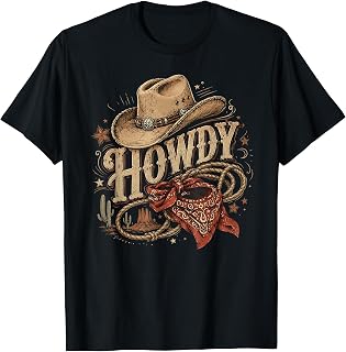 Western Howdy Cowboy Bandana Rodeo Kid Unisex T-shirt, Sweatshirt, Hoodie (1)