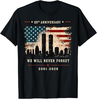 25th Anniversary September 11 2001 Memorial Day Usa Flag (1)