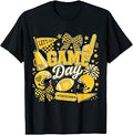 Game Day Football Season Black Gold Yellow Unisex T-shirt, Sweatshirt, Hoodie (1)