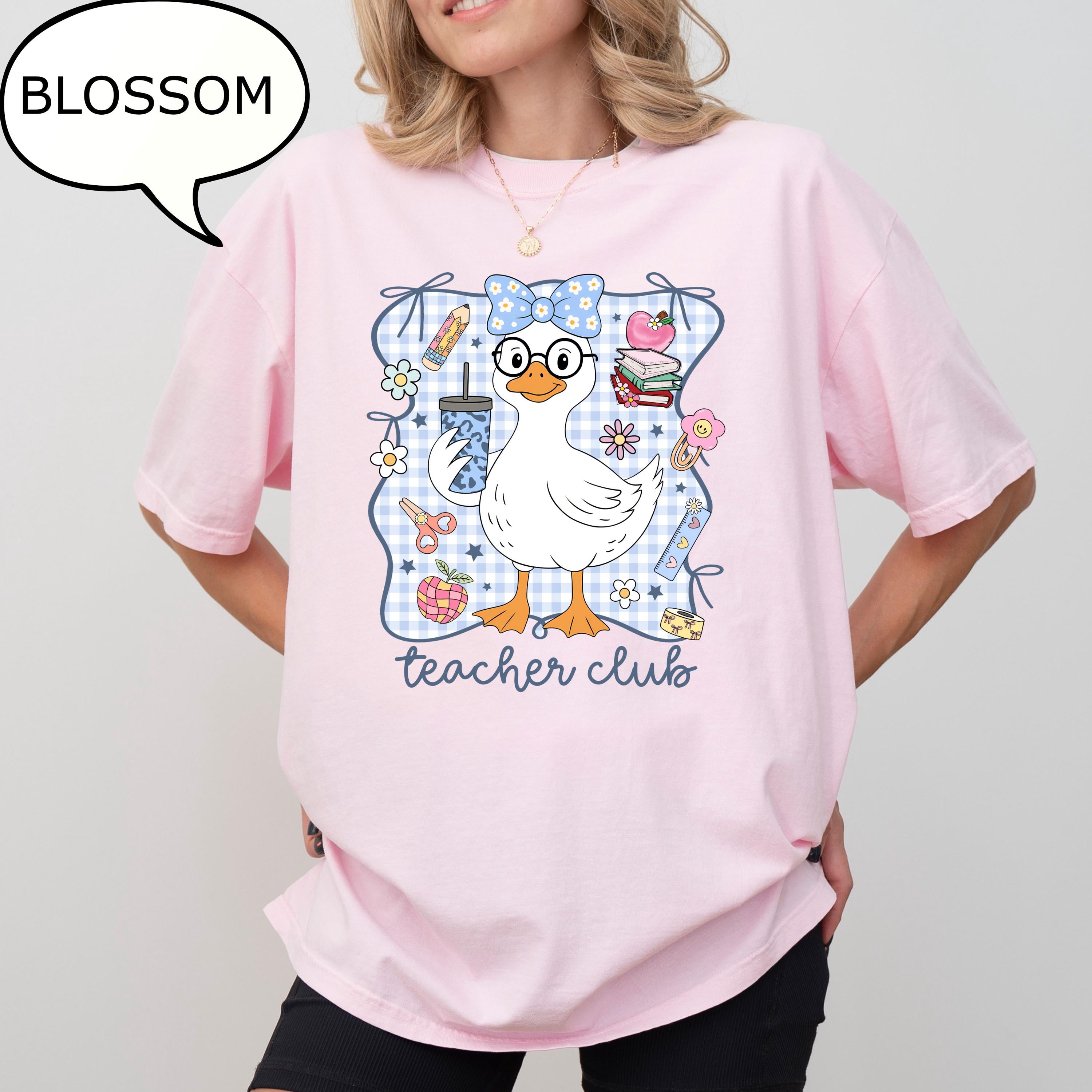 Comfort Colors Teacher Duck Teacher Club Back School Unisex T-shirt, Sweatshirt, Hoodie (4)