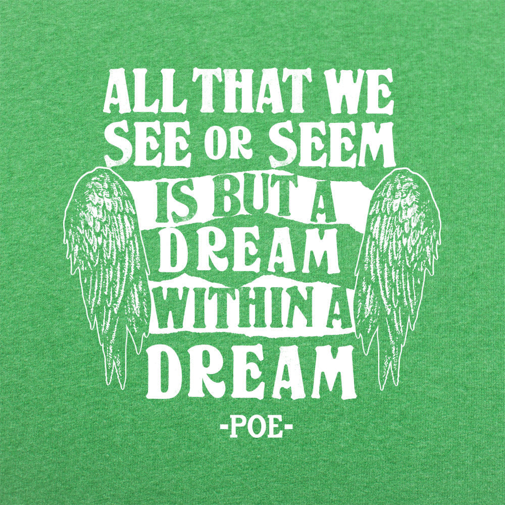Dream Within A Dream Edgar Allan Poe Quote with Angel Wings