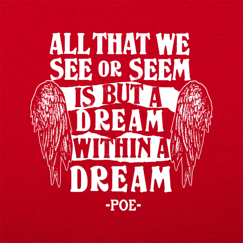 Dream Within A Dream Edgar Allan Poe Quote with Angel Wings