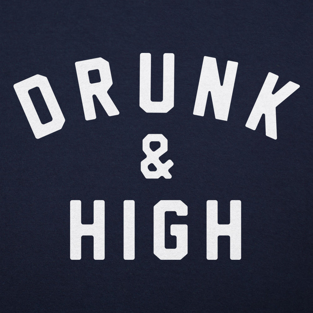 Drunk and High Varsity Letter Print