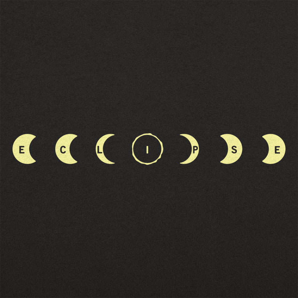 Eclipse Spelled Out in Moon Phases