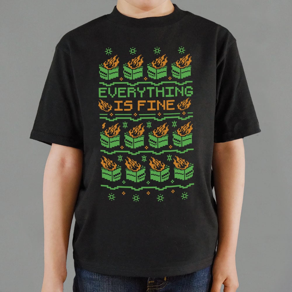 Everything Is Fine Dumpster Fire Ugly Sweater Pattern