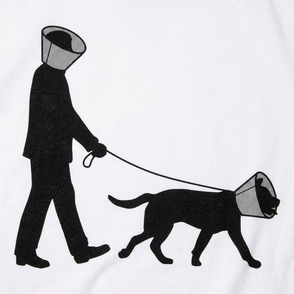 Face Cones Man and Dog Wearing Cone of Shame