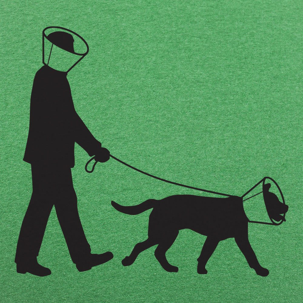 Face Cones Man and Dog Wearing Cone of Shame